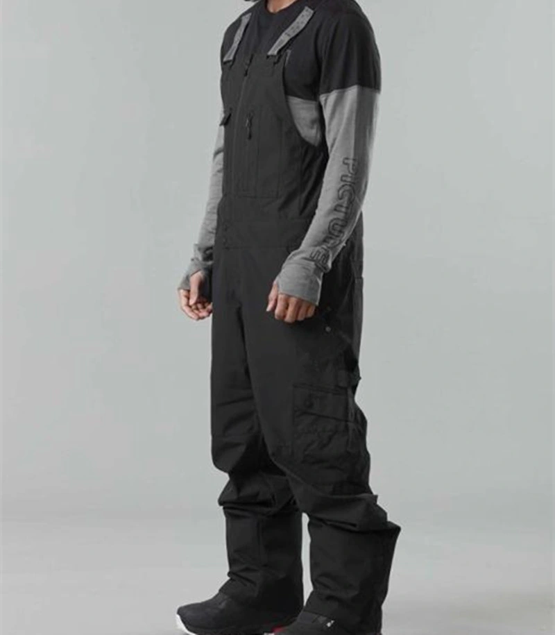 Mens Adjustable Ski Overall Bibs Ski Snow Cargo Pants Breathable Waterproof