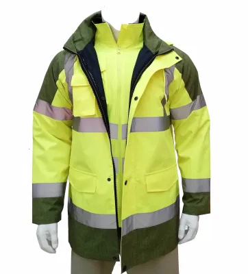 겨울 아우터 남성용 안전 작업 재킷 안전 의류 반사 작업복 재킷